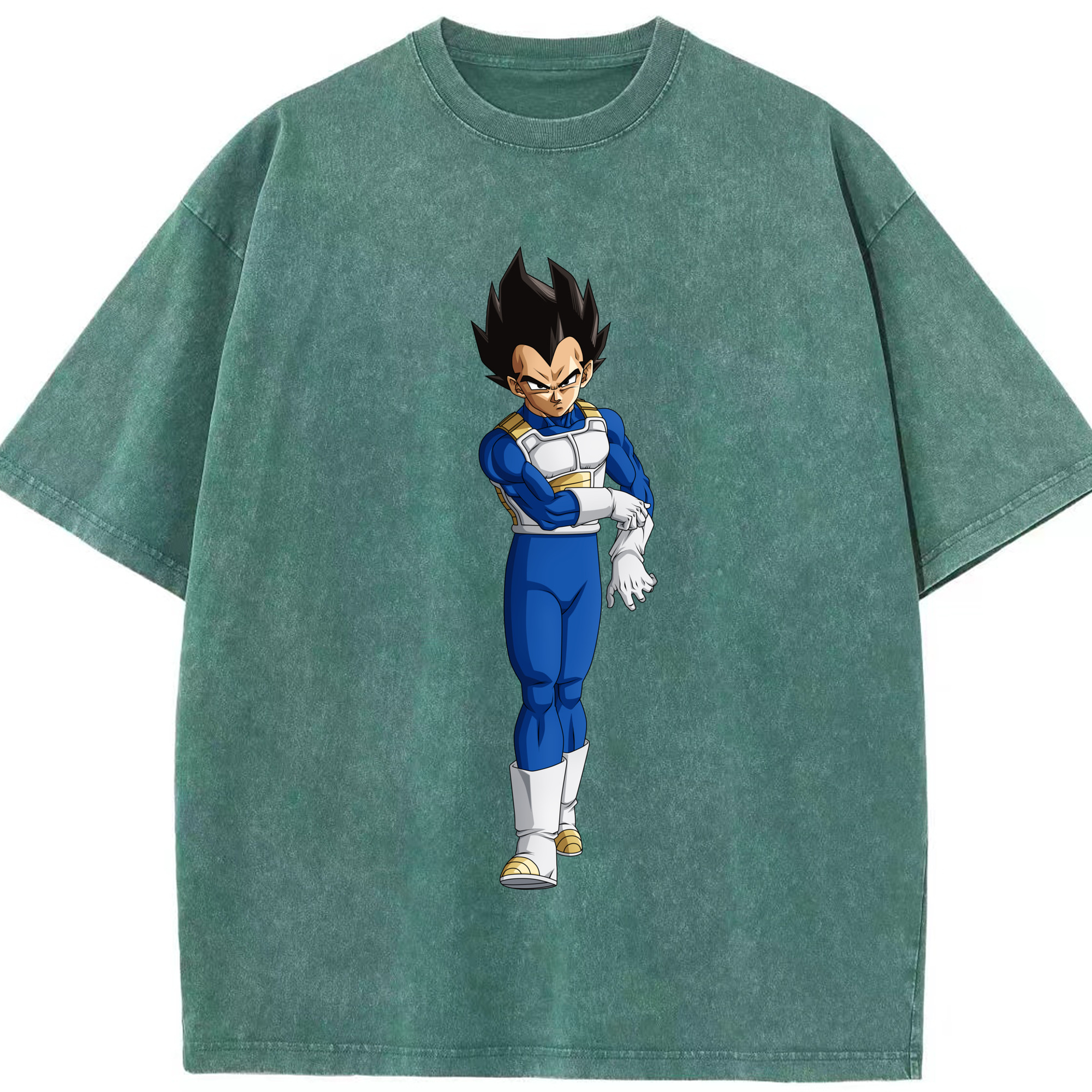 （画像用） ドラゴンボール ベジータ四世（Bejīta Yonsei）DRAGON BALL Vegeta IV 綿100% ヴィンテージ風 半袖Tシャツ（フロントプリント）